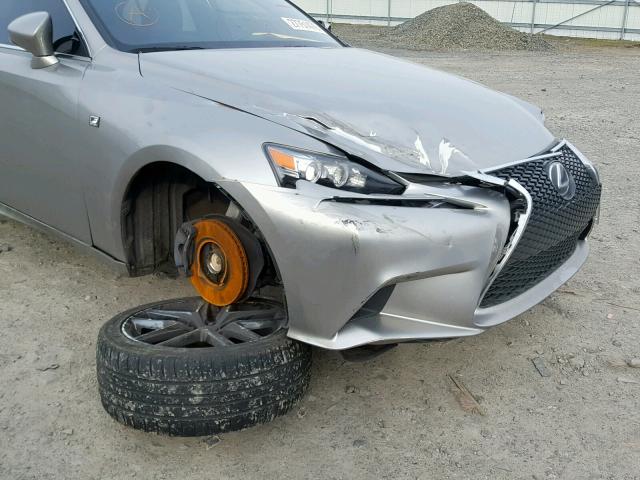 JTHBF1D23F5062298 - 2015 LEXUS IS 250 SILVER photo 9