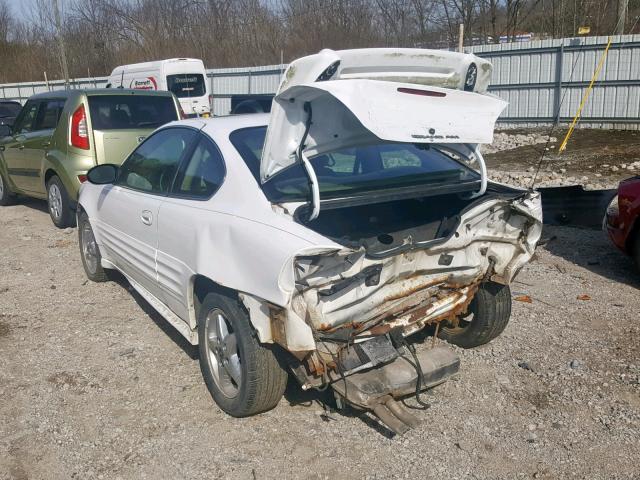 1G2NF12F42C238371 - 2002 PONTIAC GRAND AM S WHITE photo 3