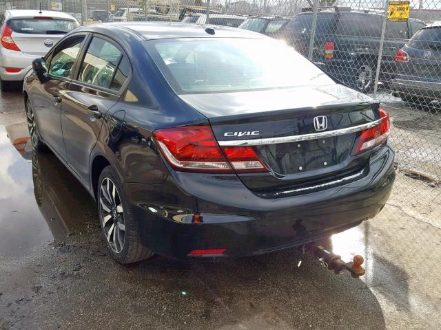 19XFB2F95FE045330 - 2015 HONDA CIVIC EXL BLACK photo 3