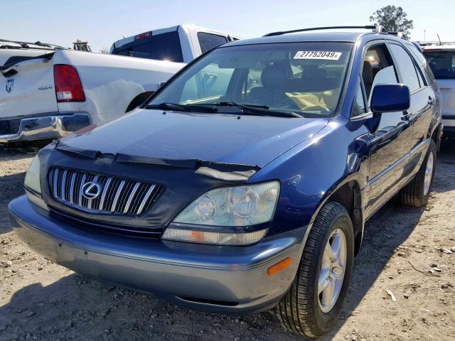 JTJHF10U120289593 - 2002 LEXUS RX 300 BLUE photo 2