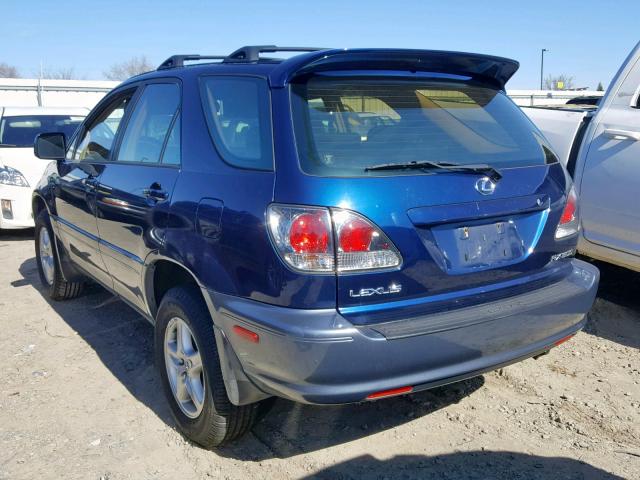 JTJHF10U120289593 - 2002 LEXUS RX 300 BLUE photo 3