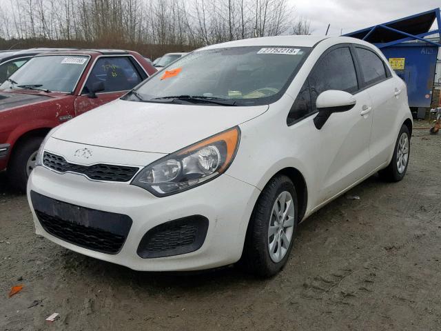 KNADN5A30D6145774 - 2013 KIA RIO EX WHITE photo 2