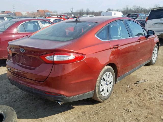 3FA6P0G78ER240225 - 2014 FORD FUSION S MAROON photo 4