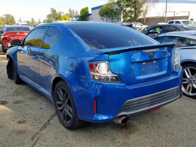 JTKJF5C71FJ001212 - 2015 TOYOTA SCION TC BLUE photo 3