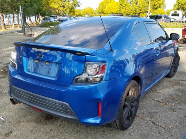 JTKJF5C71FJ001212 - 2015 TOYOTA SCION TC BLUE photo 4