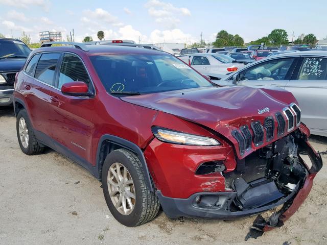 1C4PJLCB3GW376645 - 2016 JEEP CHEROKEE L RED photo 1