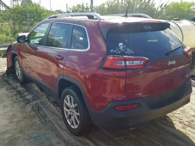 1C4PJLCB3GW376645 - 2016 JEEP CHEROKEE L RED photo 3