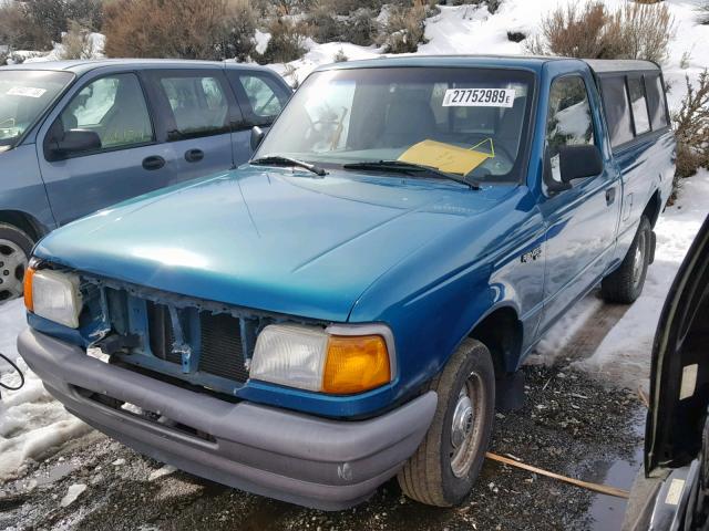 1FTCR10A8TPB44294 - 1996 FORD RANGER TEAL photo 2