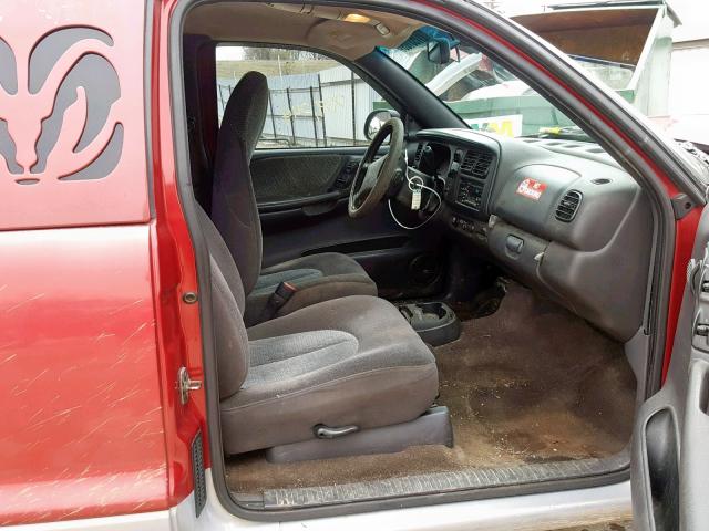 1B7GL22XXXS151454 - 1999 DODGE DAKOTA RED photo 5