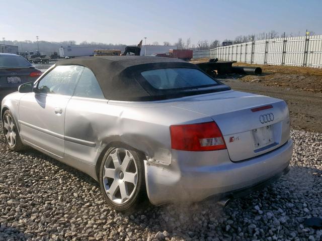 WUARL48H45K901869 - 2005 AUDI S4 QUATTRO SILVER photo 3