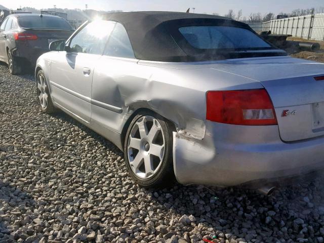 WUARL48H45K901869 - 2005 AUDI S4 QUATTRO SILVER photo 9