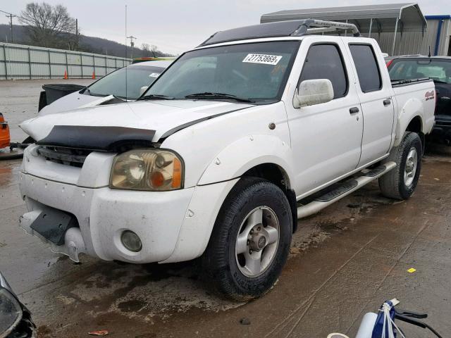 1N6ED27Y01C370282 - 2001 NISSAN FRONTIER C WHITE photo 2