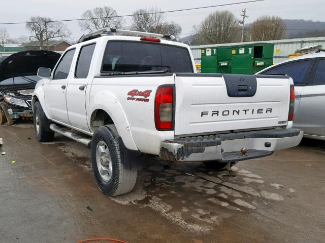 1N6ED27Y01C370282 - 2001 NISSAN FRONTIER C WHITE photo 3