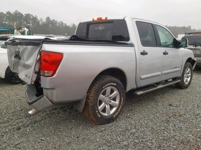 1N6BA0ED7EN507888 - 2014 NISSAN TITAN S SILVER photo 4