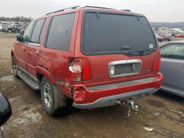 5LMPU28A0YLJ14529 - 2000 LINCOLN NAVIGATOR Қызыл фото 3