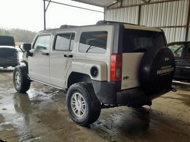 5GTEN13E388139999 - 2008 HUMMER H3 WHITE photo 3