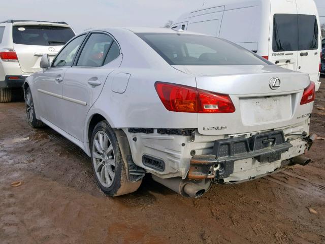 JTHCK262385023586 - 2008 LEXUS IS 250 WHITE photo 3