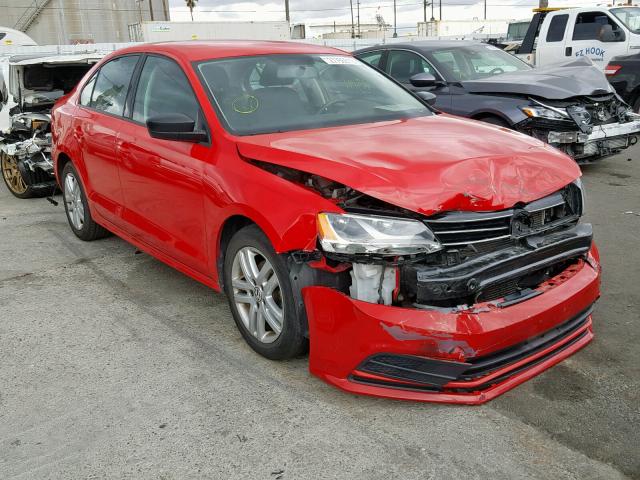 3VW2K7AJ1FM251616 - 2015 VOLKSWAGEN JETTA BASE RED photo 1