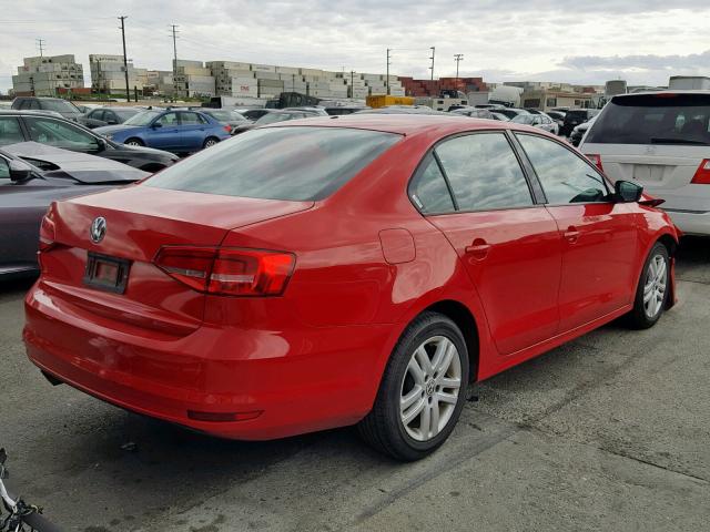 3VW2K7AJ1FM251616 - 2015 VOLKSWAGEN JETTA BASE RED photo 4