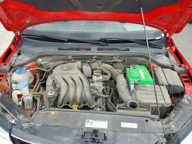 3VW2K7AJ1FM251616 - 2015 VOLKSWAGEN JETTA BASE RED photo 7