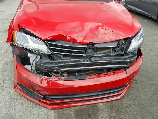 3VW2K7AJ1FM251616 - 2015 VOLKSWAGEN JETTA BASE RED photo 9