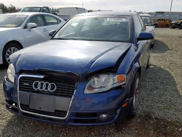 WAUDF78E26A235069 - 2006 AUDI A4 2.0T QU BLUE photo 2