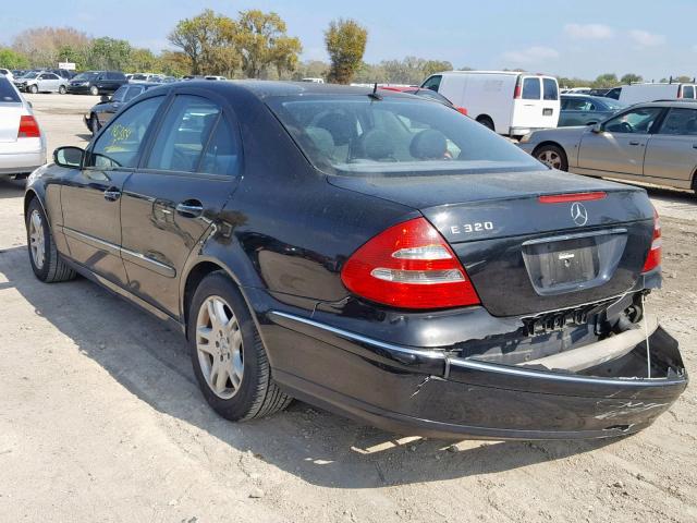 WDBUF65J94X112537 - 2004 MERCEDES-BENZ E 320 BLACK photo 3