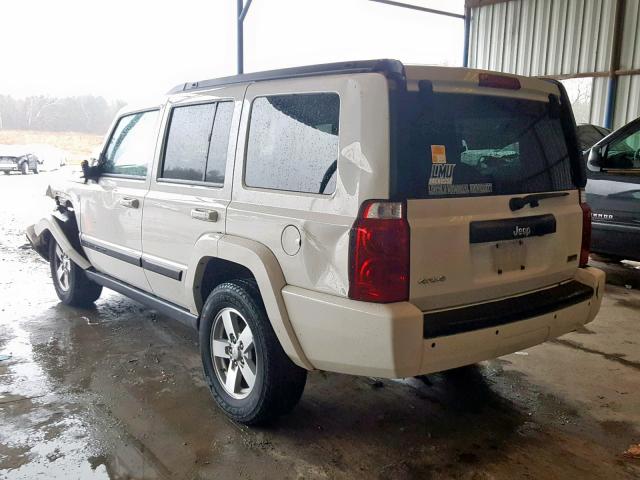 1J8HG48N48C239673 - 2008 JEEP COMMANDER WHITE photo 3