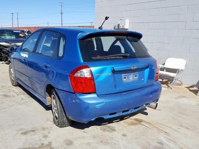 KNAFE162175005793 - 2007 KIA SPECTRA5 S BLUE photo 3