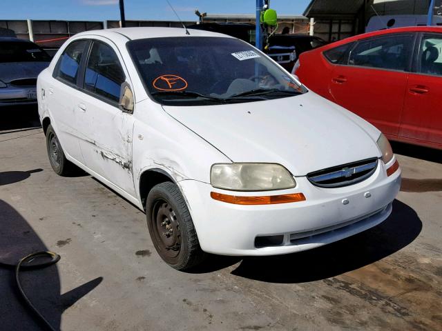 KL1TD56666B554139 - 2006 CHEVROLET AVEO BASE Ақ фото 1