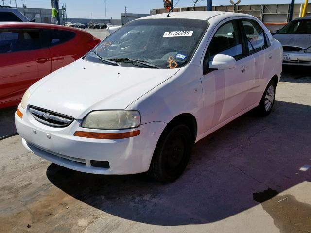 KL1TD56666B554139 - 2006 CHEVROLET AVEO BASE Ақ фото 2