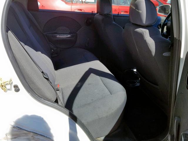 KL1TD56666B554139 - 2006 CHEVROLET AVEO BASE Ақ фото 6
