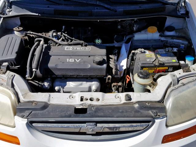 KL1TD56666B554139 - 2006 CHEVROLET AVEO BASE Ақ фото 7