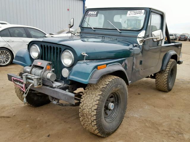 1JCCM88E6ET124813 - 1984 JEEP SCRAMBLER GREEN photo 2