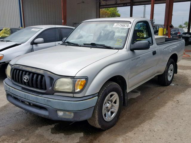 5TENL42N72Z085242 - 2002 TOYOTA TACOMA SILVER photo 2