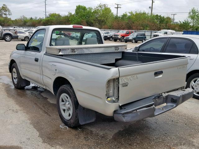 5TENL42N72Z085242 - 2002 TOYOTA TACOMA SILVER photo 3