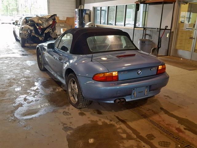 4USCH9335XLF82926 - 1999 BMW Z3 2.3 BLUE photo 3