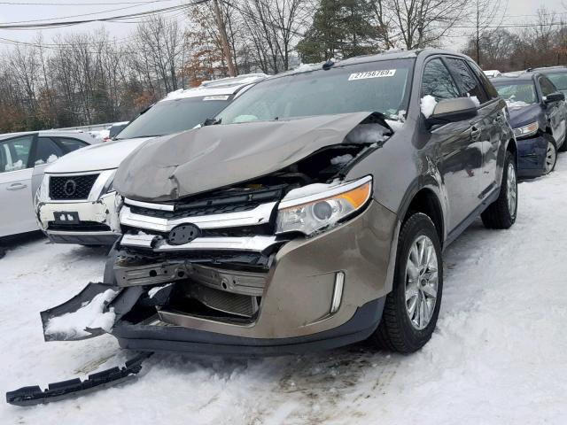 2FMDK4JC2DBB68413 - 2013 FORD EDGE SEL TAN photo 2