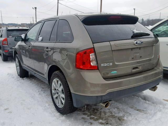 2FMDK4JC2DBB68413 - 2013 FORD EDGE SEL TAN photo 3