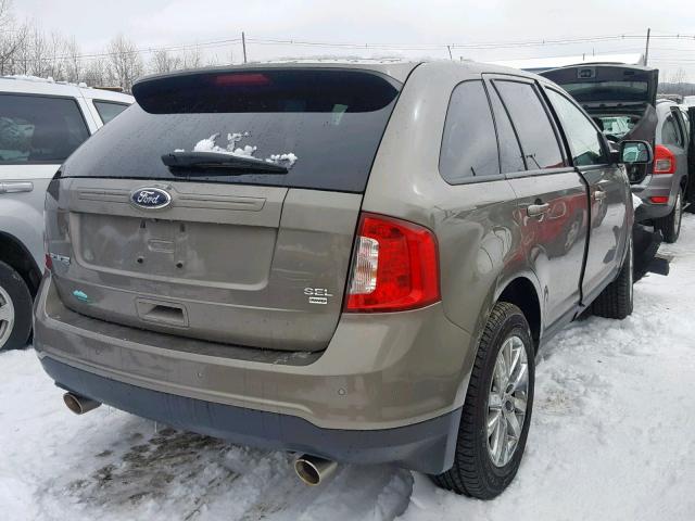 2FMDK4JC2DBB68413 - 2013 FORD EDGE SEL TAN photo 4