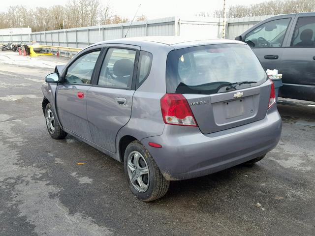 KL1TD66646B678559 - 2006 CHEVROLET AVEO BASE Күміс фото 3