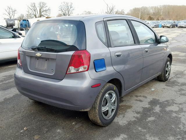 KL1TD66646B678559 - 2006 CHEVROLET AVEO BASE Күміс фото 4