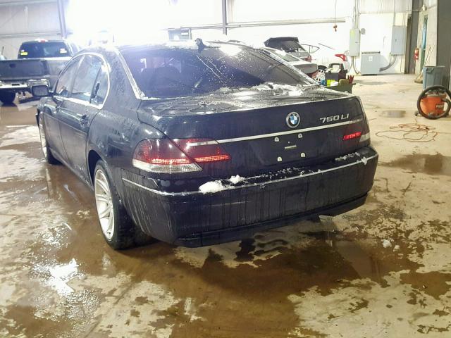 WBAHN83547DT74489 - 2007 BMW 750 BLACK photo 3