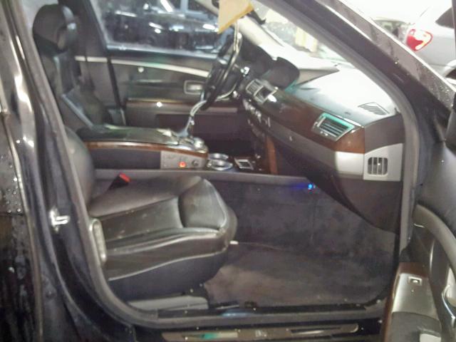 WBAHN83547DT74489 - 2007 BMW 750 BLACK photo 5