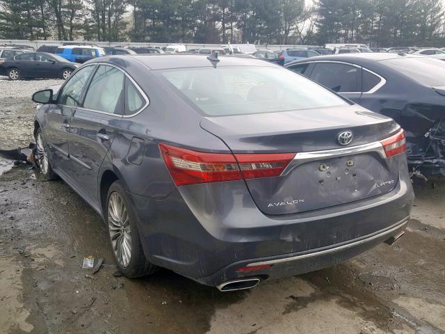 4T1BK1EB7GU203503 - 2016 TOYOTA AVALON XLE GRAY photo 3