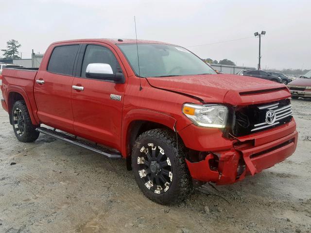 5TFGY5F1XEX167906 - 2014 TOYOTA TUNDRA CRE RED photo 1