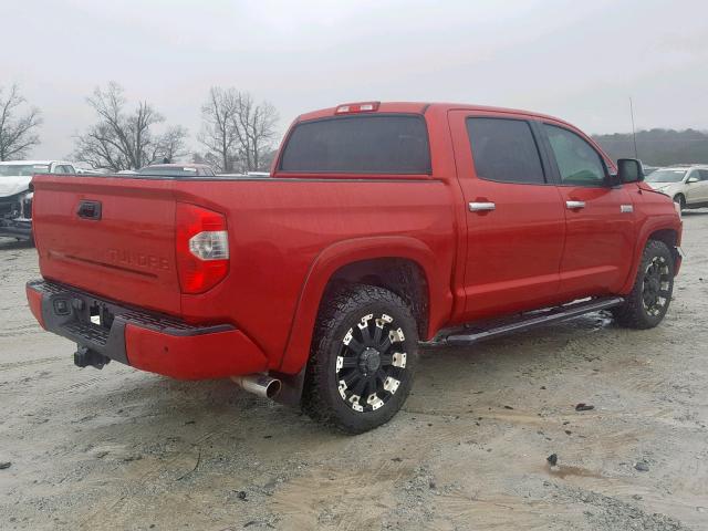 5TFGY5F1XEX167906 - 2014 TOYOTA TUNDRA CRE RED photo 4