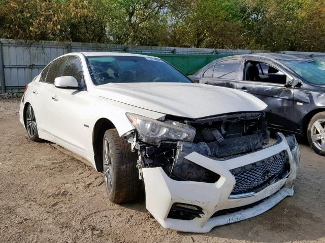 JN1AV7AP9EM690134 - 2014 INFINITI Q50 HYBRID WHITE photo 1