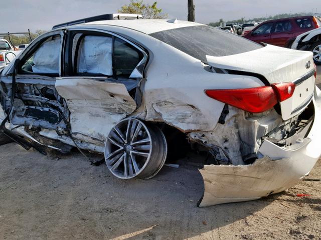 JN1AV7AP9EM690134 - 2014 INFINITI Q50 HYBRID WHITE photo 10