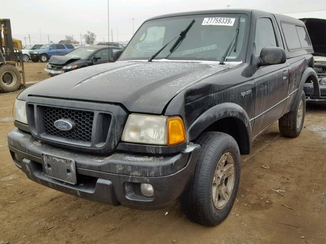 1FTYR10U85PA59569 - 2005 FORD RANGER BLACK photo 2